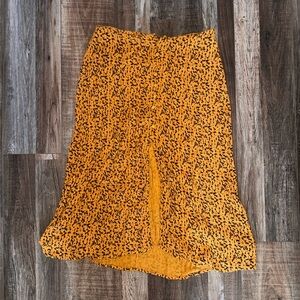 Nasty Gal High Low Skirt in Orange and Black